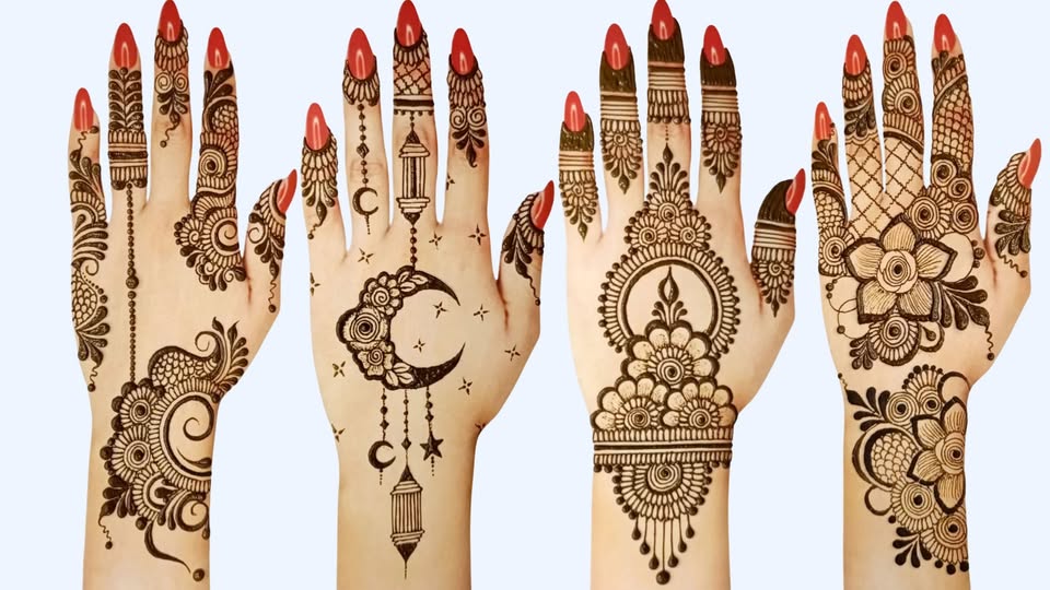 Arabic Moon Mehndi Design