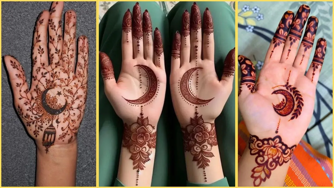 Arabic Moon Mehndi Design