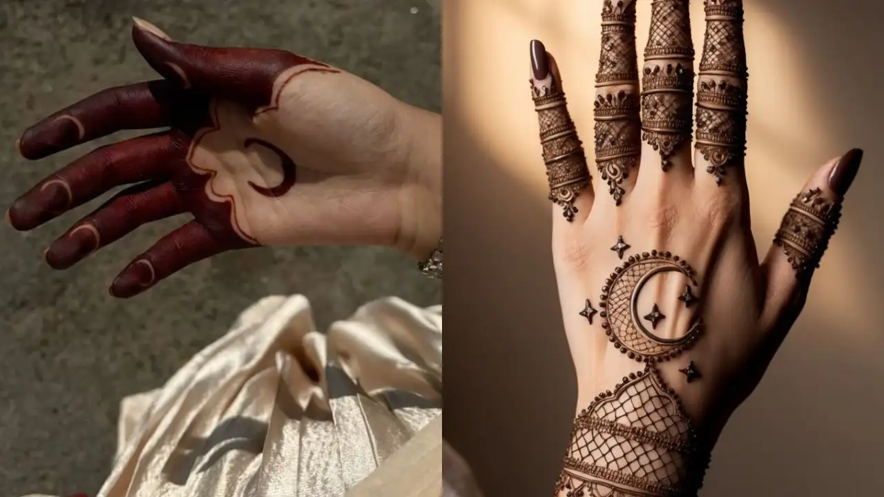 Arabic Moon Mehndi Design