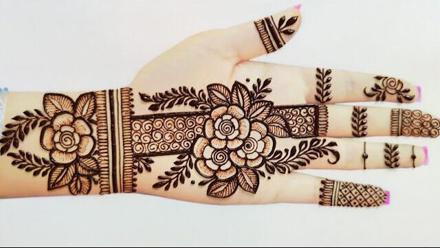 Easy Mehndi Design Front Hand