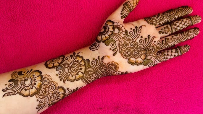 Easy Mehndi Design Front Hand