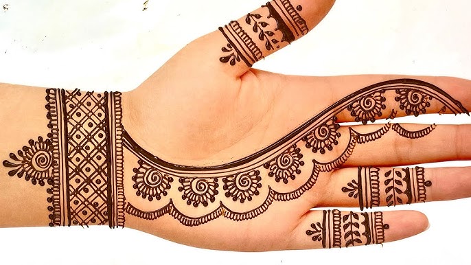 Easy Mehndi Design Front Hand