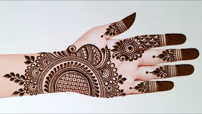 Easy Mehndi Design Front Hand