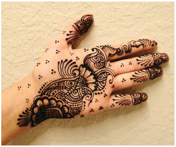 Easy Mehndi Design Front Hand