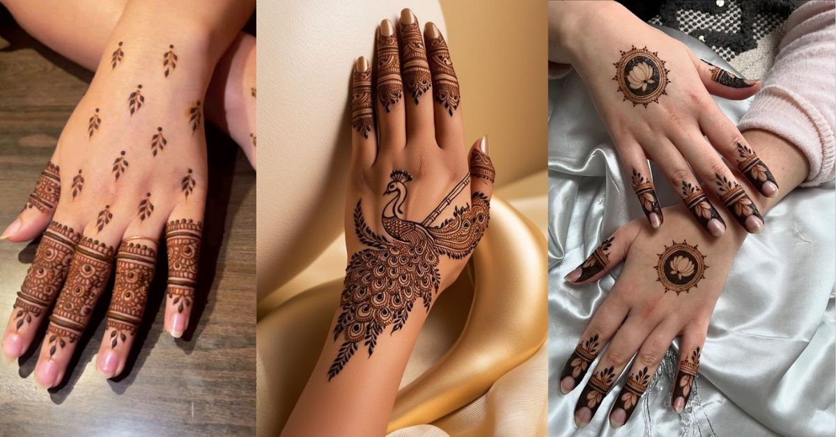 Easy Modern Back Hand Mehndi Design