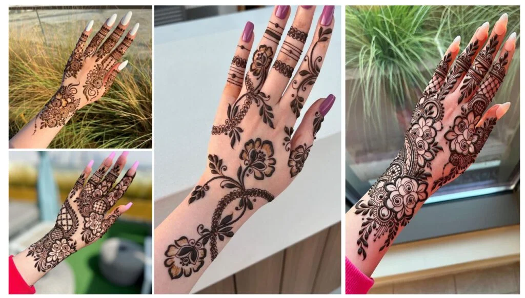 Easy Modern Back Hand Mehndi Design