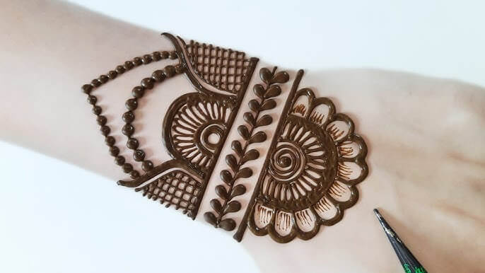 Easy mehndi design step by step for beginners