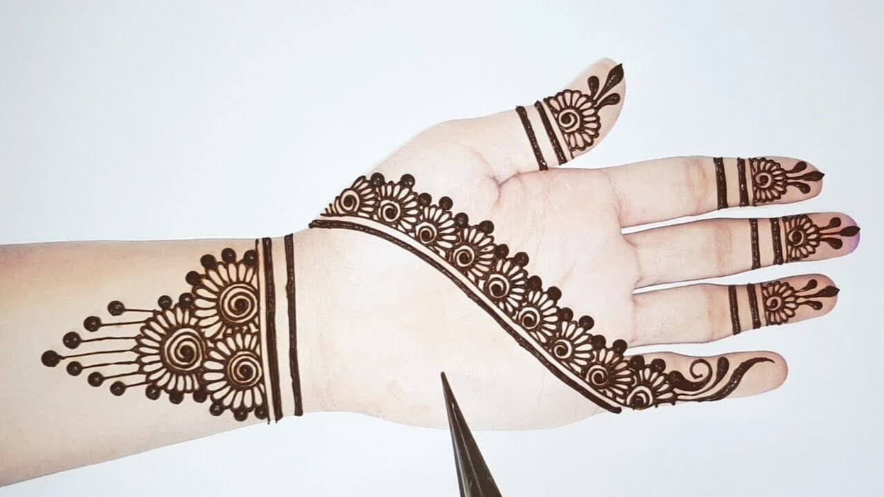 Easy mehndi design step by step for beginners
