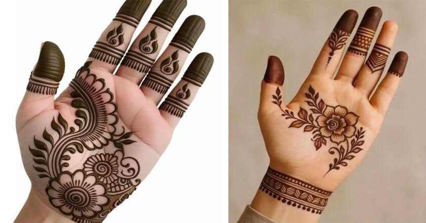 Easy Mehndi Design Front Hand