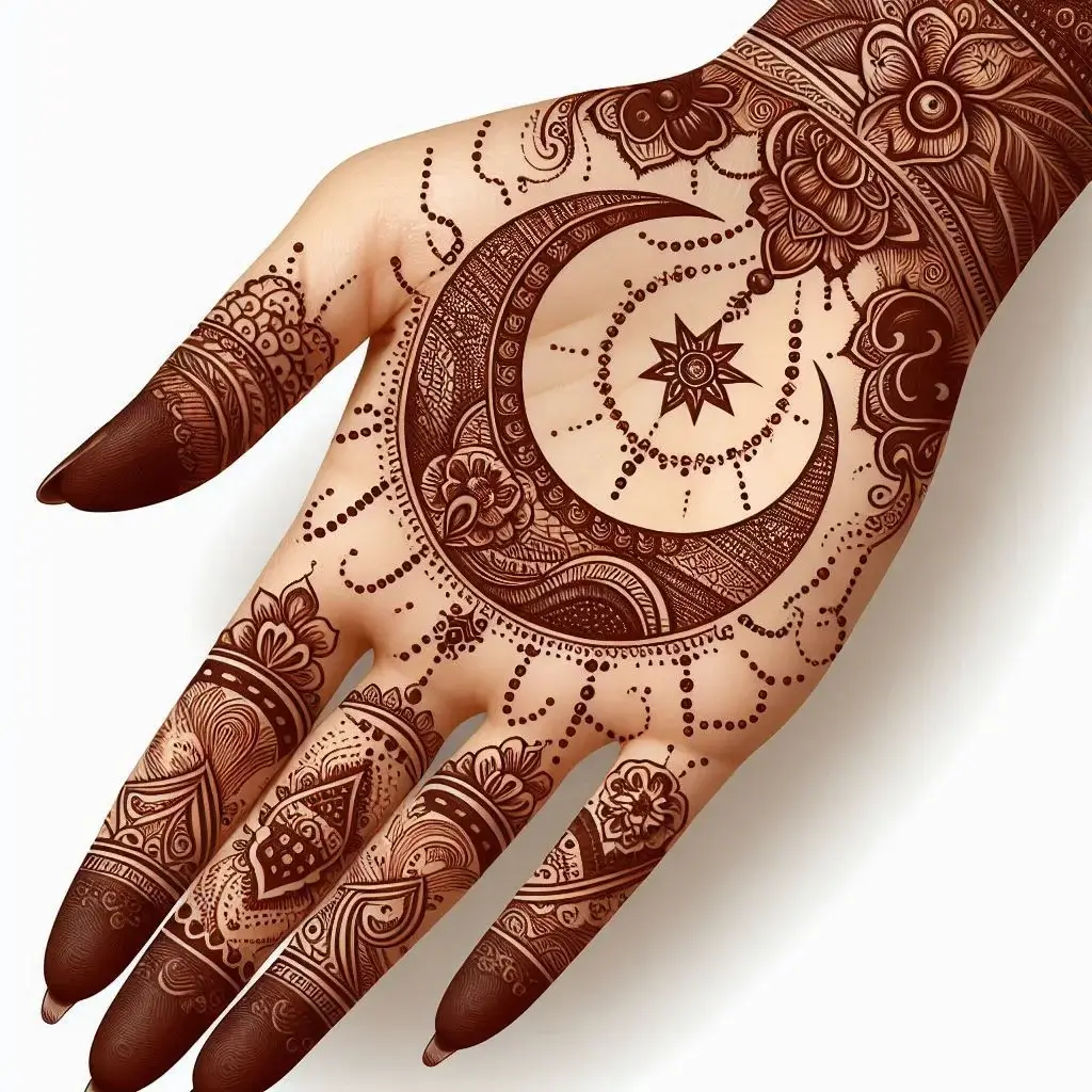 Full Moon Mehndi Designs