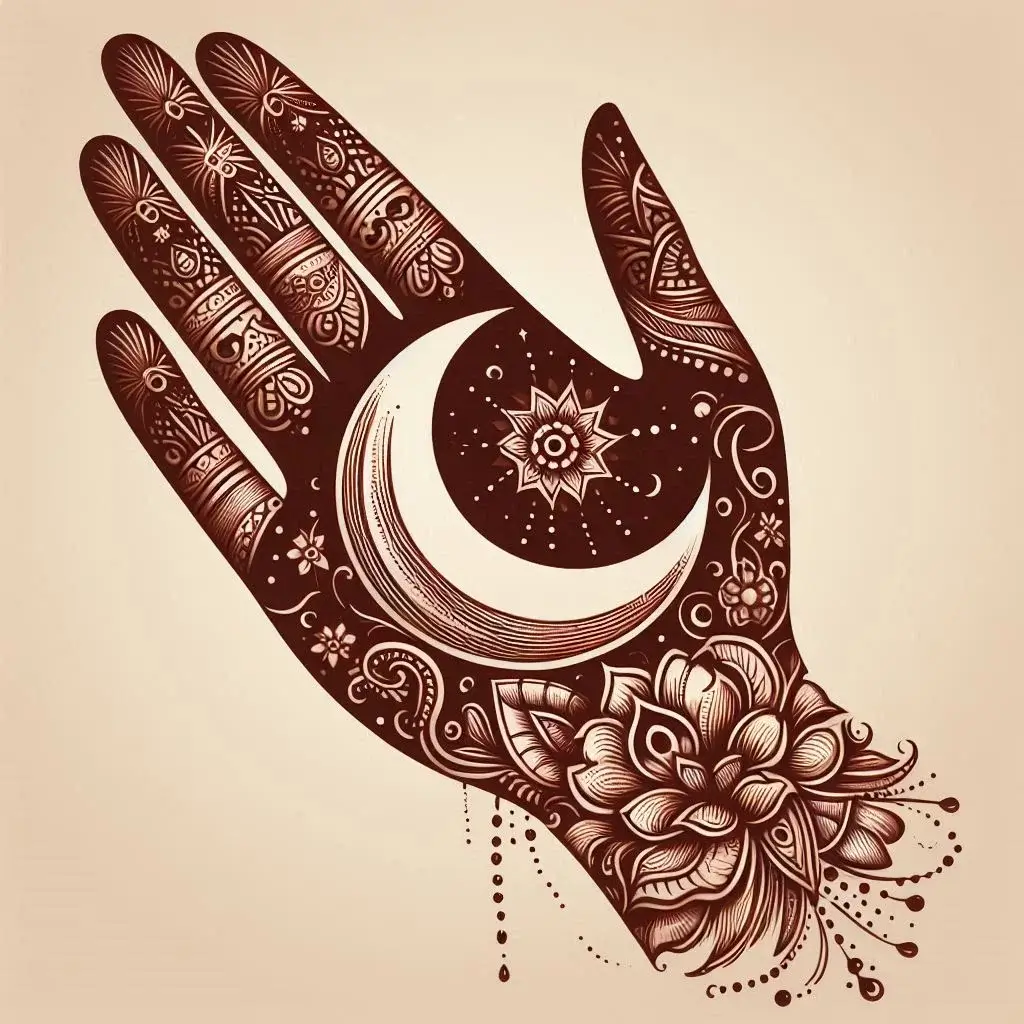 Full Moon Mehndi Designs