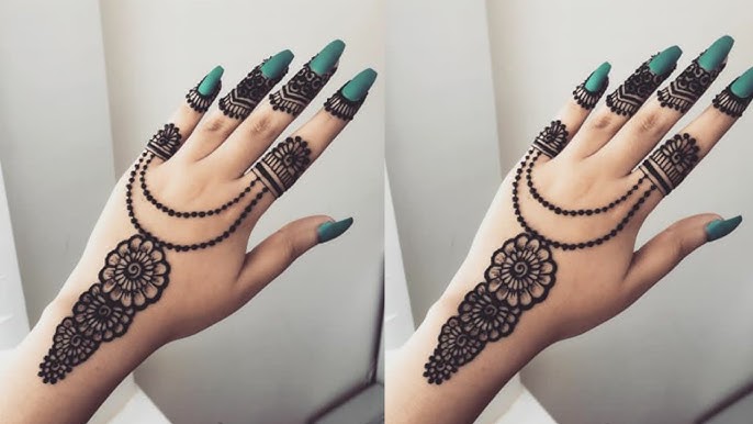 Khafif Mehndi Design Back Hand