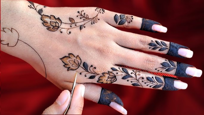 Khafif Mehndi Design Back Hand