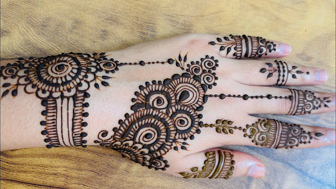 Khafif Mehndi Design Back Hand