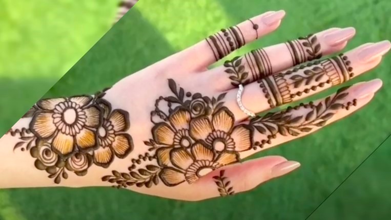 Khafif Mehndi Design Back Hand