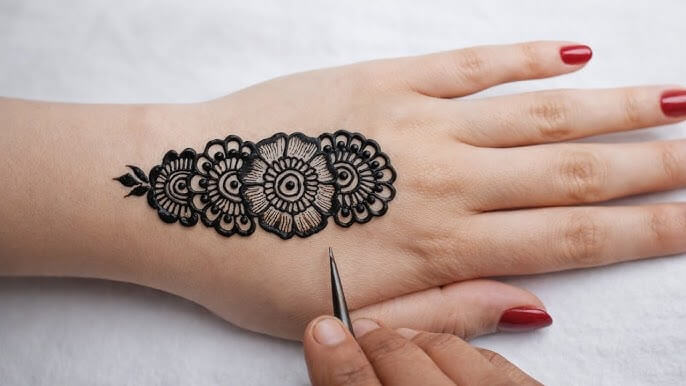 Easy Mehndi Design Back Hand