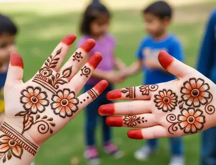 Mehndi Design for Little Girls Easy