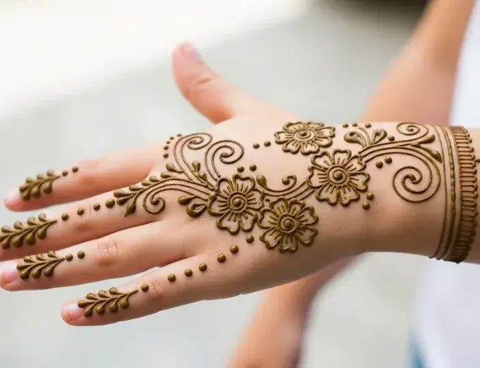 Mehndi Design for Little Girls Easy
