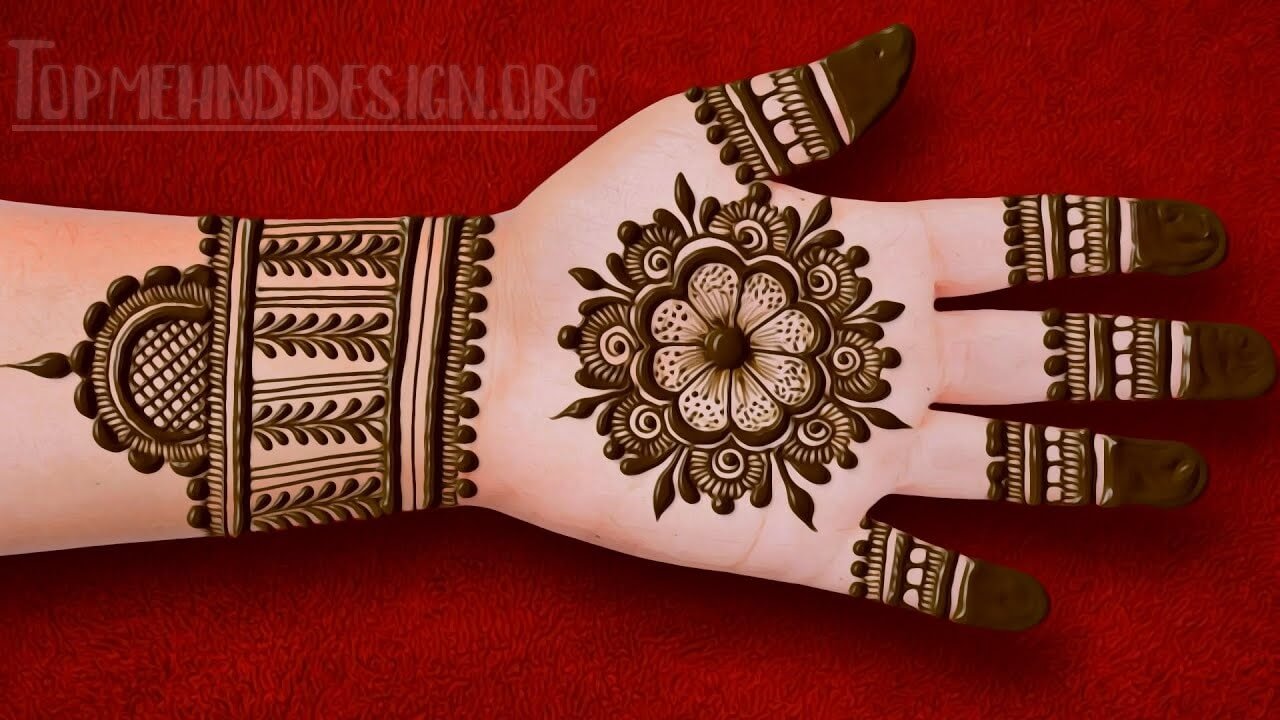 Front Hand Simple Mehndi Design