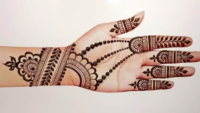 Front Hand Simple Mehndi Design