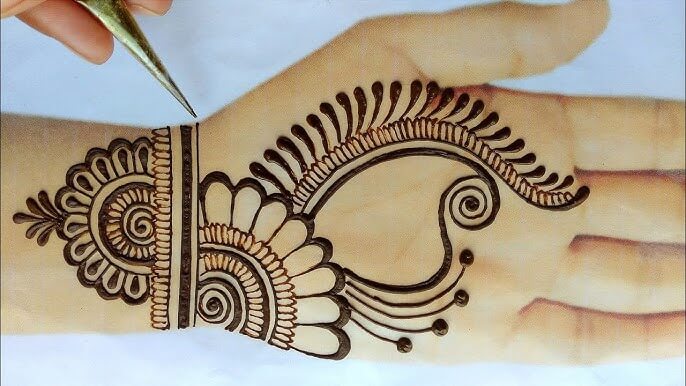 Front Hand Simple Mehndi Design