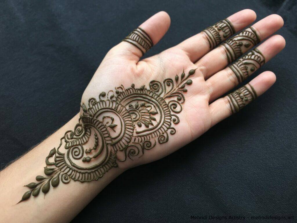 Front Hand Simple Mehndi Design