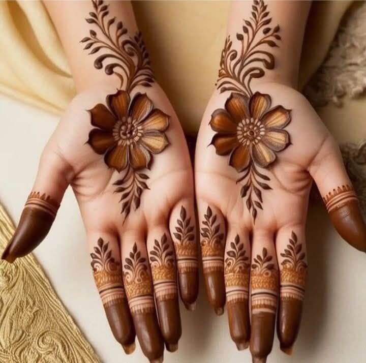 Front Hand Simple Mehndi Design