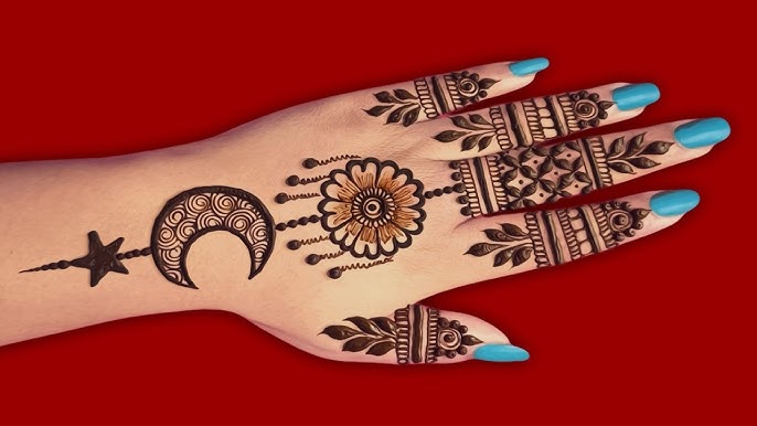 Moon Mehndi Design