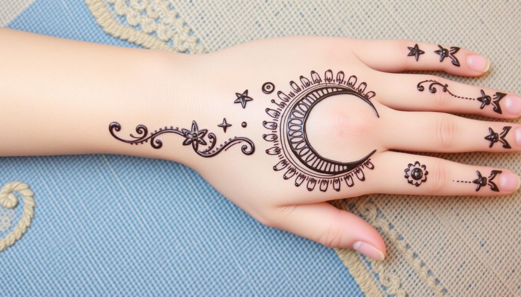 Moon Mehndi Design