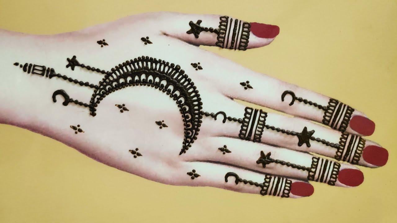 Moon Mehndi Design