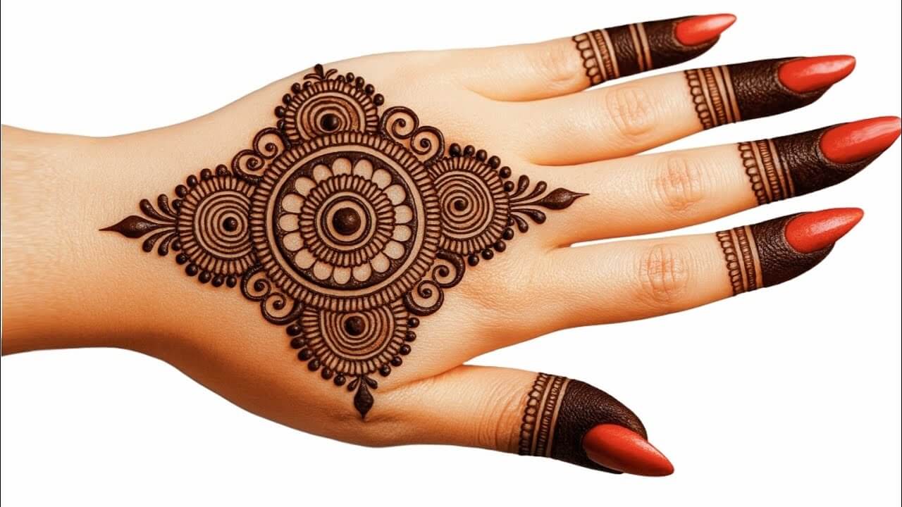 Simple Back Hand Mehndi Design