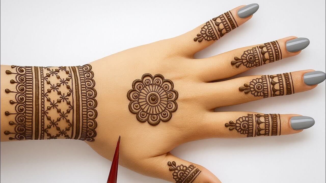 Simple Back Hand Mehndi Design