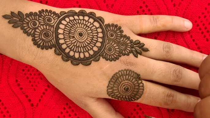 Simple Back Hand Mehndi Design