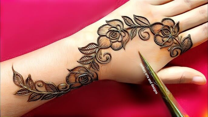 Simple Back Hand Mehndi Design