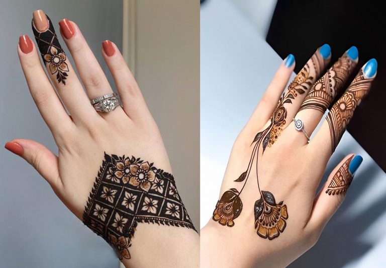 Easy Modern Back Hand Mehndi Design