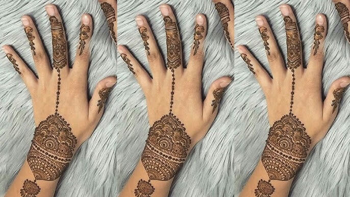Simple Back Hand Mehndi Design