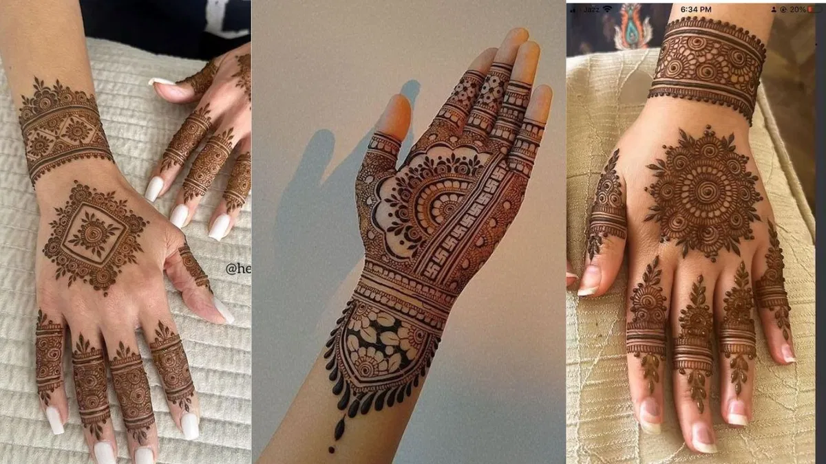 Simple Mehndi Design Front Hand