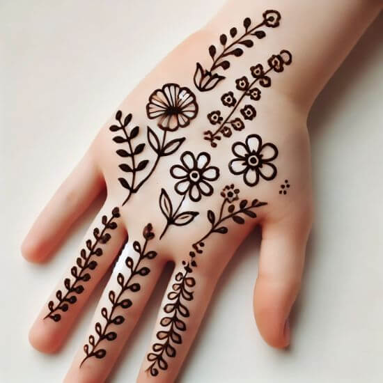 Simple mehndi designs for kids