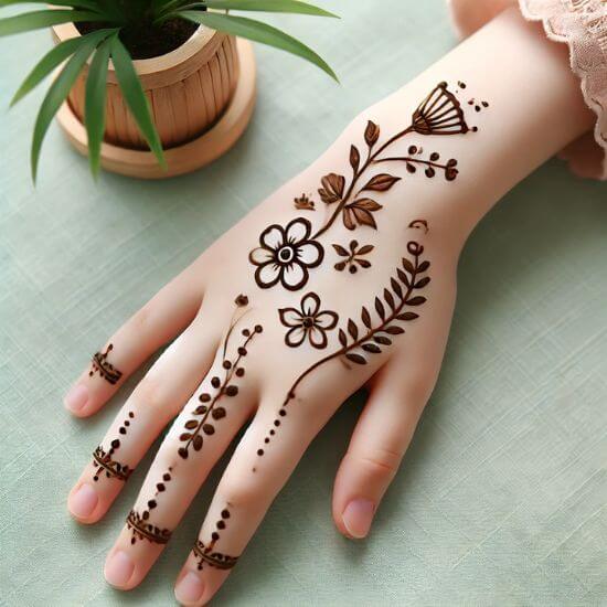 Simple mehndi designs for kids