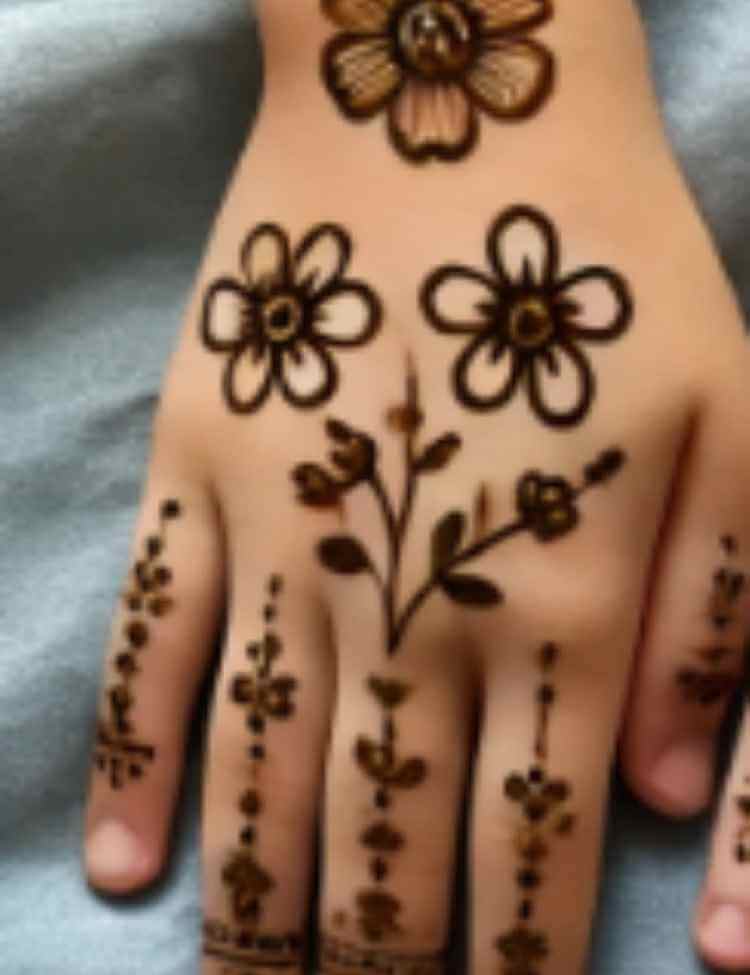 Simple mehndi designs for kids