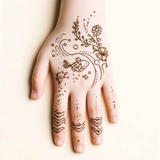 Simple mehndi designs for kids