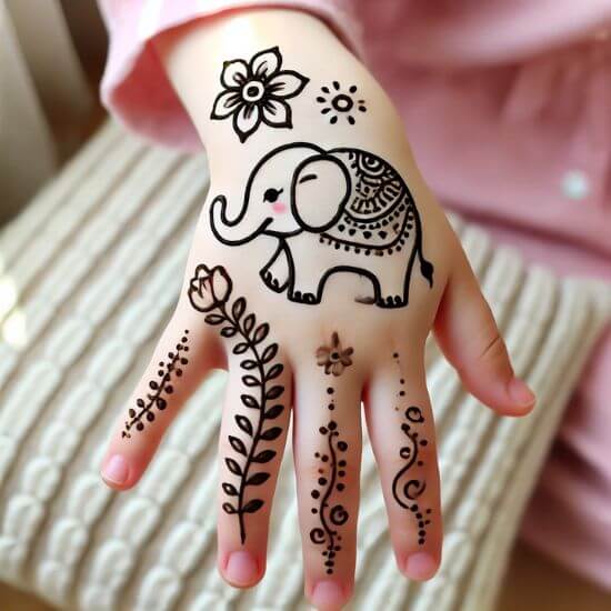 Simple mehndi designs for kids
