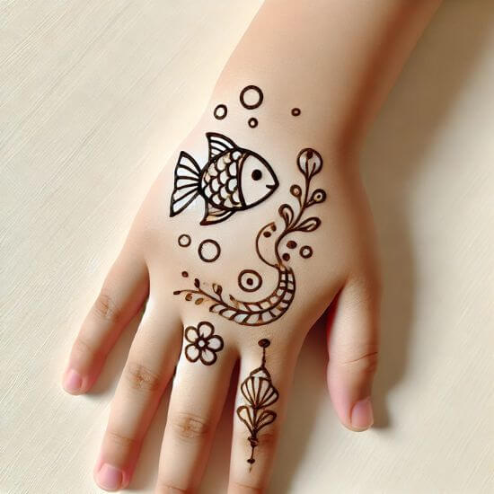 Simple mehndi designs for kids