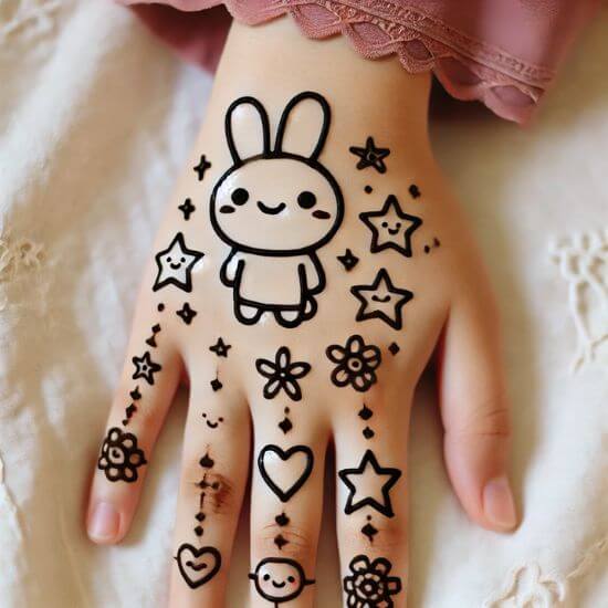 Simple mehndi designs for kids