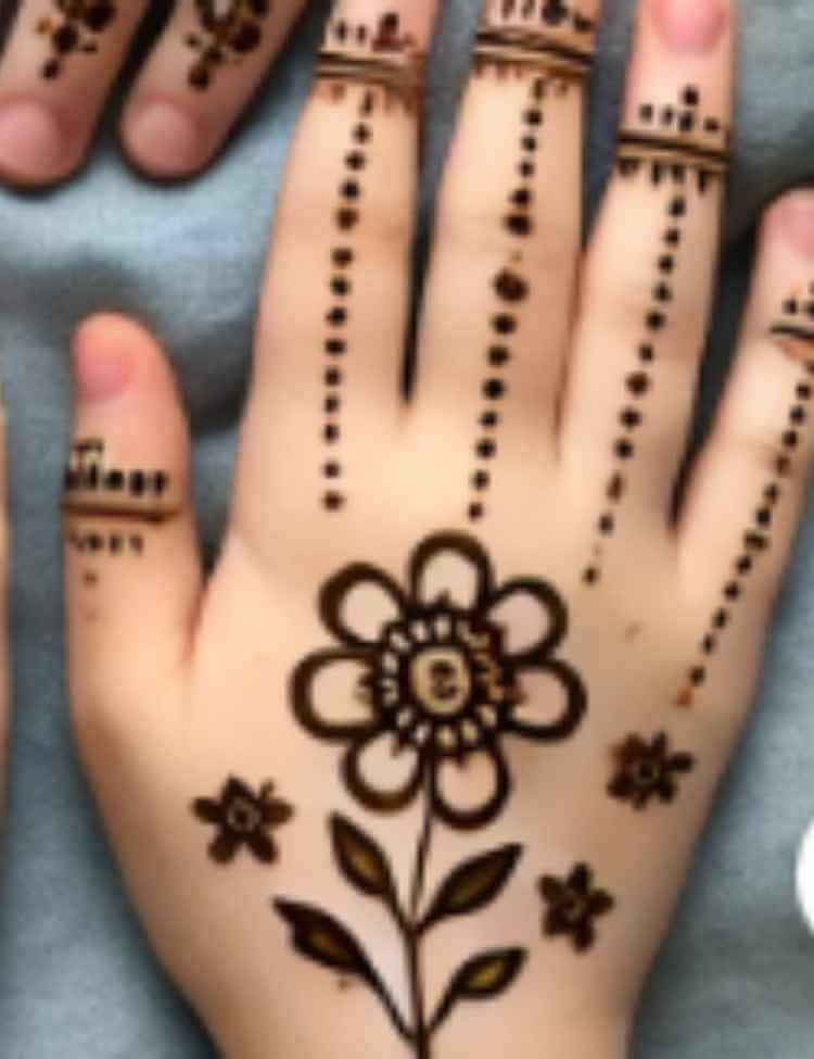 Simple mehndi designs for kids