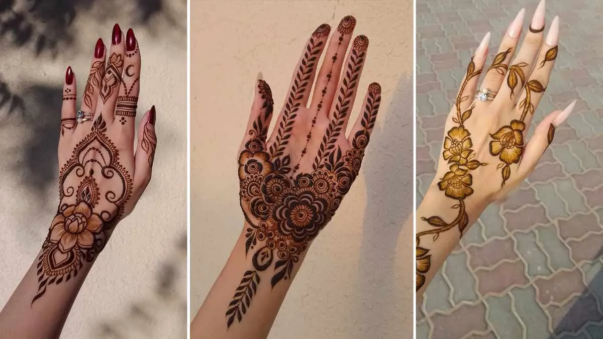 Easy Modern Back Hand Mehndi Design