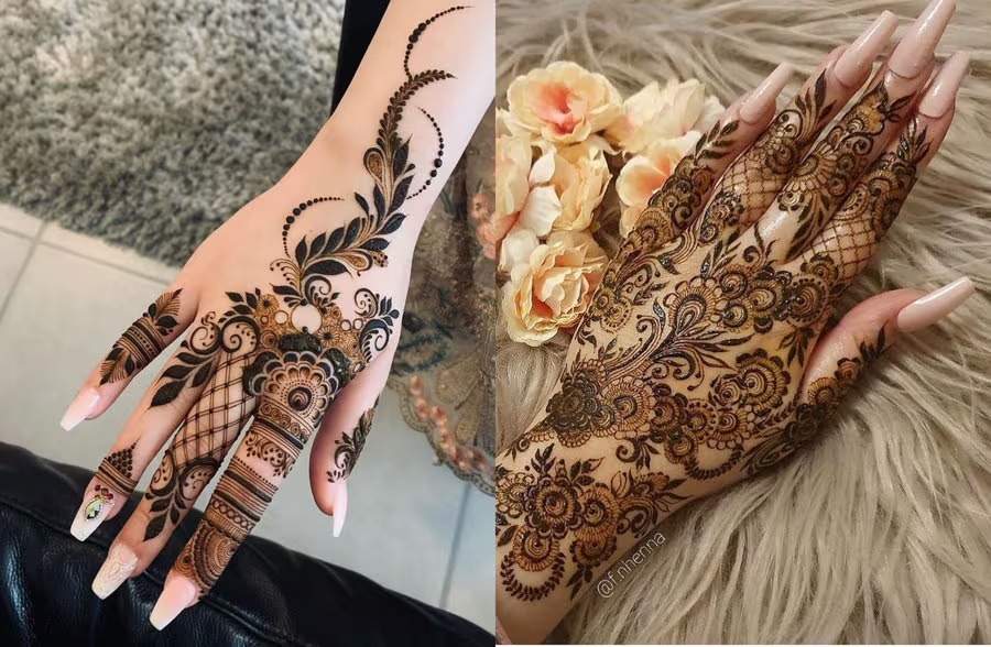 Negative Space Mehndi Design