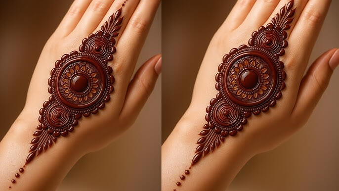 Simple Eid Mehndi Design for Hands