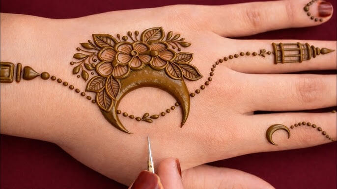 Simple Eid Mehndi Design for Hands