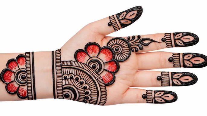 Simple Eid Mehndi Design for Hands